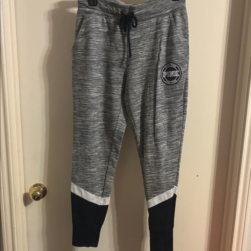 PINK Victoria's Secret Gray and Black Kids Joggers